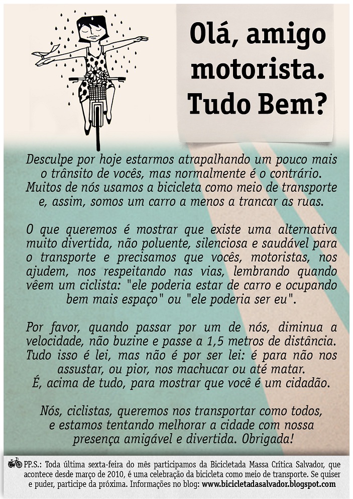 Fôlder Carta aos Motoristas